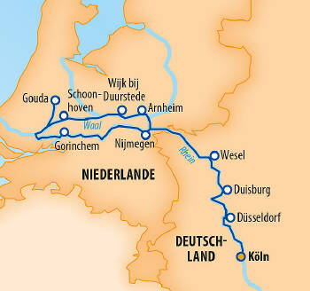 Ihre Holland Flusskreuzfahrt mit Hund auf einen Blick - Flusskreuzfahrt mit Hund
